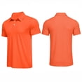 thumbnail image 1 of Lumtrix Polo Shirts For Men Short Sleeve T-Shirts Quick Dry 2 Buttons Casual Basic Performance Golf ShirtsSaffron S, 1 of 8