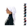 thumbnail image 1 of Lumtrix Pre-Tied Headwrap for Women Slip On Turban Cancer Head Scarf Sleep Hair Cover Bandana Cap White One Size, 1 of 4