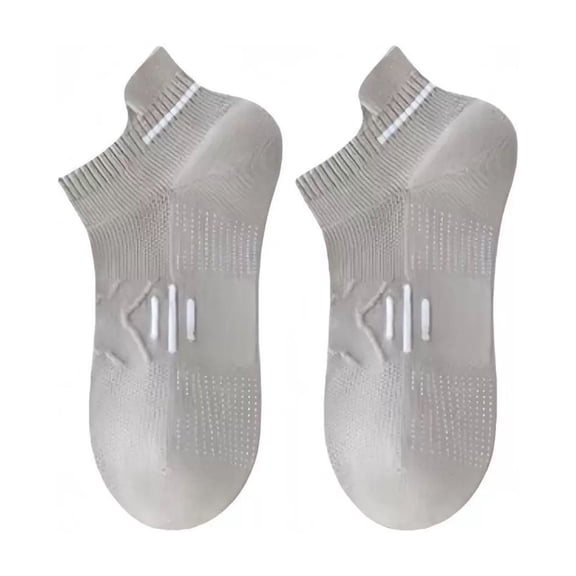 Lumtrix Running Compression Ankle Socks for Men Lightweight Thin Socks for Golf Tennis Sport Walking Gray One Size