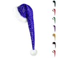 thumbnail image 1 of Lumtrix Santa Hat For Adults, Long Sequin Christmas Hats For Women Or Men Xmas Holiday Hat For Santa Costume Supplies Blue One size, 1 of 3