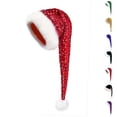 thumbnail image 1 of Lumtrix Santa Hat For Adults, Long Sequin Christmas Hats For Women Or Men Xmas Holiday Hat For Santa Costume Supplies Red One size, 1 of 3
