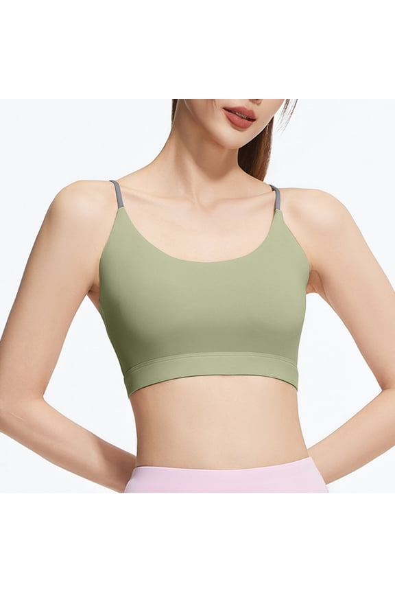 Seamless Sports Bra for Women Wireless Thin Strap Padded Supportive Bras for Gym Yoga & Fitness Mint Green XXL
