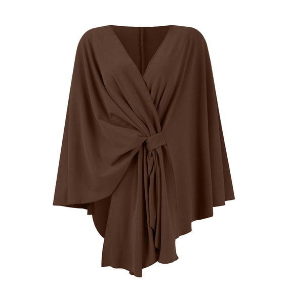 Lumtrix Shawl Wraps For Women Elegant 2026 Spring Fall Knitted Shawls And Wrap Cape Shoulder Top Sweater Shawl Scarf Coffee One Size