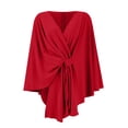 thumbnail image 1 of Lumtrix Shawl Wraps For Women Elegant 2026 Spring Fall Knitted Shawls And Wrap Cape Shoulder Top Sweater Shawl Scarf Red One Size, 1 of 3