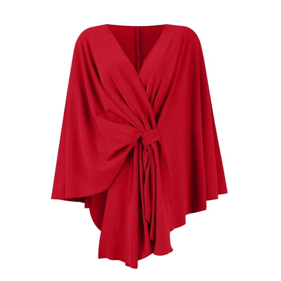 Lumtrix Shawl Wraps For Women Elegant 2026 Spring Fall Knitted Shawls And Wrap Cape Shoulder Top Sweater Shawl Scarf Red One Size