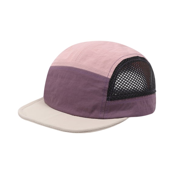 Lumtrix Short Brim 5 Panel Baseball Mesh Quick Drying Summer For Men Women Lightweight Breathable Outdoor Sports Hat Deep Purple One Size