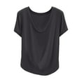 thumbnail image 1 of Lumtrix Sleep Shirts for Women - Pajama Tops for Women,Modal Scoop Neck Solid Color Pajamas Top Loungewear Dark Gray M, 1 of 3