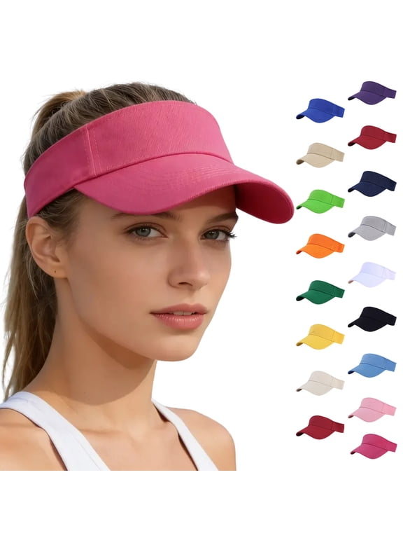 Sport Sun Visor Hats for Women Men Adjustable Cotton Ball Caps Sun Protection Caps for Golf Running and Outdoor Activities Dark Purple One Size