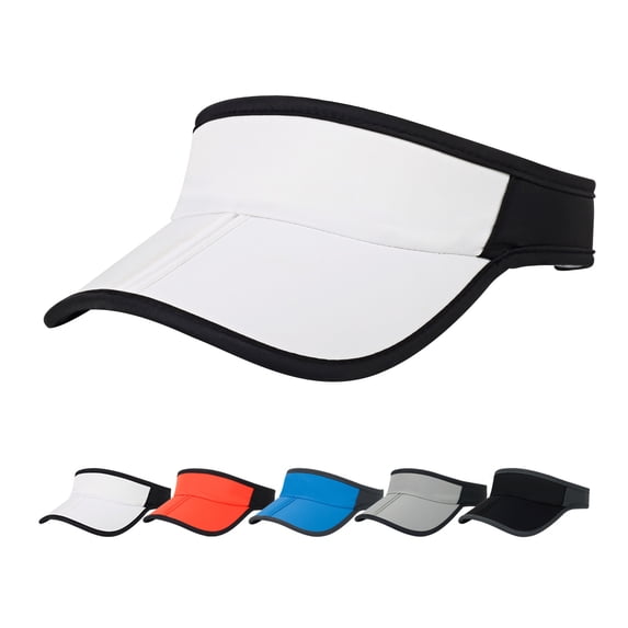Lumtrix Sports Sun Visor Hats for Women Men Adjustable Quick Dry Caps for Running Golf Tennis Vermilion
