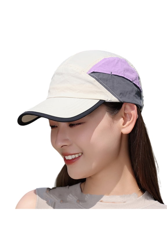 Sports Workout Hat Baseball Athletic Fitted Hat Lightweight Running Baseball Outdoor Hats For Men & Women Beige One Size