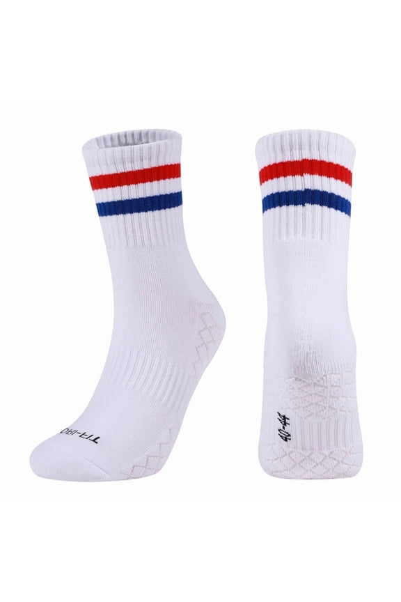 Striped Athletic Crew Socks,Wicking Running Socks For Men&Women,Breathable Casual Gym Socks A A