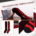 thumbnail image 1 of Lumtrix Striped and Solid Thigh High Socks for Women Mismatched Over the Knee Stockings Trendy Halloween Party Socks E One Size, 1 of 6