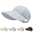 thumbnail image 1 of Lumtrix Sun Protection Baseball Hat for Men and Women Lightweight Wide Large Brim Visor Adjutable Quick Dry Ponytail Cap Pink, 1 of 4