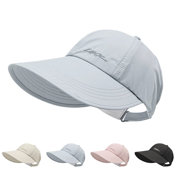 Lumtrix Sun Protection Baseball Hat for Men and Women Lightweight Wide Large Brim Visor Adjutable Quick Dry Ponytail Cap Pink