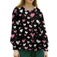 thumbnail image 1 of Lumtrix Valentine's Day Tops Women Plus Size Scrub Jackets Long Sleeve Heart Print Coat Button Down Nursing Uniform with Pockets Navy S, 1 of 4