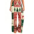 thumbnail image 1 of Lumtrix Wide Leg Pants for Women Xmas Christmas Graphic Elastic Waist Straight Leg Pants Christmas Eve Party Trouser with Pockets Green M, 1 of 7