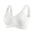 thumbnail image 1 of Lumtrix Wirefree Bras For Women Full Coverage No Underwire Everyday Bras Comfortable Padded Jelly Bras White 46, 1 of 5