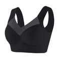 thumbnail image 1 of Lumtrix Wirefree Bras For Women Full Coverage No Underwire Everyday Bras Comfortable Seamless Padded Jelly Bras Black 38, 1 of 6