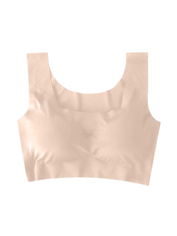 Wireless Bras for Women No Underwire Seamless Full Coverage T-Shirt Pullover Sleep Bra Comfort Lounge Bralette Complexion 34