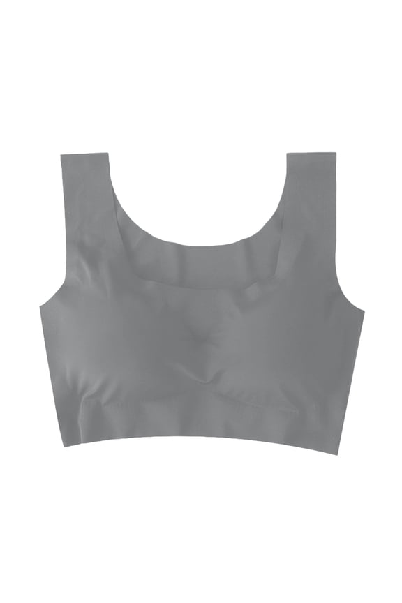 Wireless Bras for Women No Underwire Seamless Full Coverage T-Shirt Pullover Sleep Bra Comfort Lounge Bralette Dark Gray 36