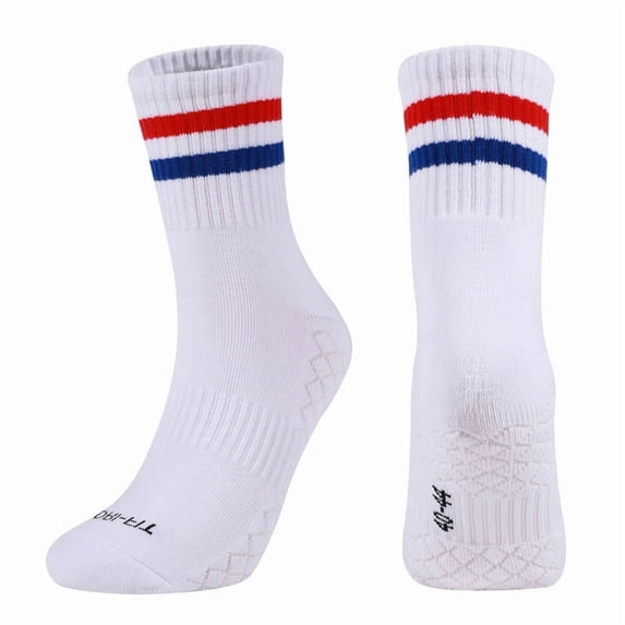 Lumtrix Women Men Striped Crew Socks Retro Above Quarter Sock Casual Cozy Athletic Style Socks B One Size