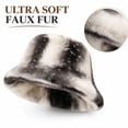 thumbnail image 1 of Lumtrix Women and Men Winter Furry Bucket Hat Deer Spotted Pattern Faux Fur Plush Fisherman Cap Thick Warm Wide Brim Fashion Hat for Daily & Outdoor Wear Gray One Size, 1 of 5