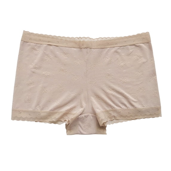 Lumtrix Women'S Cotton Boyshorts Underwear Mid Rise Full Coverage Breathable Soft No-Roll Briefs Khaki L