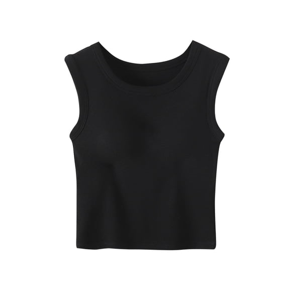 Lumtrix Women'S Tank Tops With Built In Bras Workout Casual Summer Tops Comfy Trendy Everyday Wear And Layering Black M
