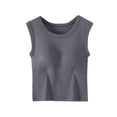 thumbnail image 1 of Lumtrix Women'S Tank Tops With Built In Bras Workout Casual Summer Tops Comfy Trendy Everyday Wear And Layering Gray L, 1 of 7