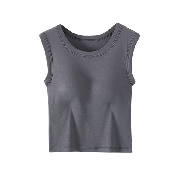 Lumtrix Women'S Tank Tops With Built In Bras Workout Casual Summer Tops Comfy Trendy Everyday Wear And Layering Gray L