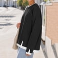 thumbnail image 1 of Lumtrix Women Side Slits Faux Layered Sweatshirts Fall Long Sleeve Tops Crew Neck Drop Shoulder Soft Pullovers Black 2XL, 1 of 4