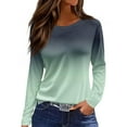 thumbnail image 1 of Lumtrix Women Side Split Sweatshirt Fall Crewneck Long Sleeve Shirts Casual Print Pullover Tops Fashion Loose Tunic Dark Gray M, 1 of 5