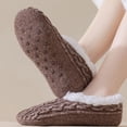 thumbnail image 1 of Lumtrix Women Slipper Socks Non Slip Fuzzy Ankle Socks Fall Winter Cozy Fluffy Socks for Sleep Indoor Home Coffee One Size, 1 of 6