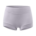 thumbnail image 1 of Lumtrix Women's Cotton Boyshorts Underwear High Waisted Full Coverage Soft Briefs Stretch Panties Light Purple XL, 1 of 3