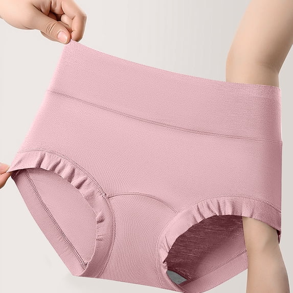 Lumtrix Women's Cotton Underwear Mid Rise Boy Shorts Full Coverage Soft Stretch Cotton Panties Comfort Briefs Pink L