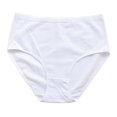 thumbnail image 1 of Lumtrix Women's High Waist Underwear Breathable Cotton Panties Comfort Full Coverage Stretch Briefs White M, 1 of 2