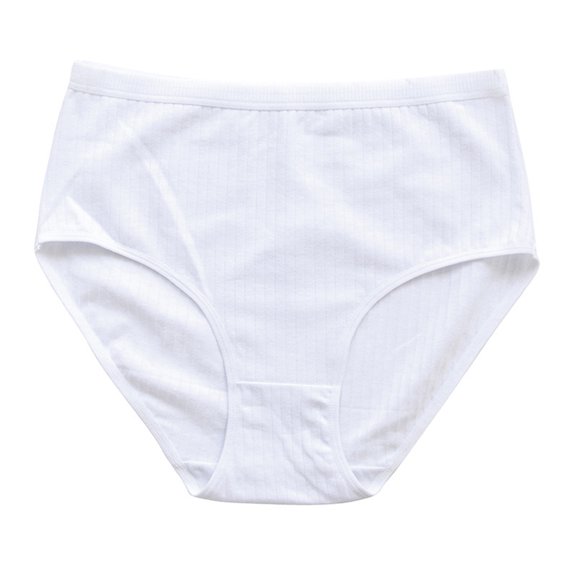Lumtrix Women's High Waist Underwear Breathable Cotton Panties Comfort Full Coverage Stretch Briefs White S