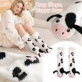 thumbnail image 1 of Lumtrix Women's & Men's Cute Animal Thick Fuzzy Slipper Socks Non Slip Warm Cozy Socks Indoor Winter Fleece Socks B One Size, 1 of 5