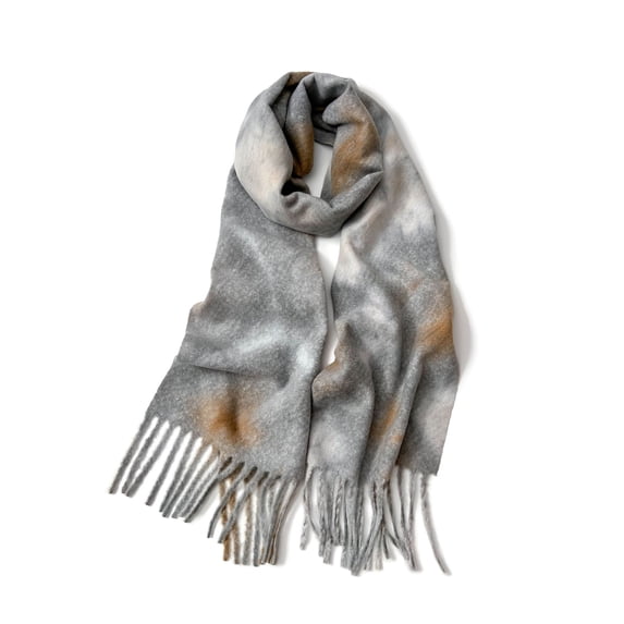 Lumtrix Women’s Tie-Dye Scarf Soft Fall Winter Wrap Long Lightweight Shawl with Tassel Fashion Scarves D One Size
