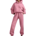 thumbnail image 1 of Lumtrix Womens 2 Piece Outfits Lounge Hoodie Sweatsuit Sets Oversized Sweatshirt Baggy Fall Comfy Sweatpants with Pockets Pink S, 1 of 8
