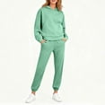 thumbnail image 1 of Lumtrix Womens 2 Piece Outfits Oversized Hoodies Jogger Sweatpants Lounge Sweatsuits Y2K Tracksuit Fall Fashion Sets with Pockets Green M, 1 of 7