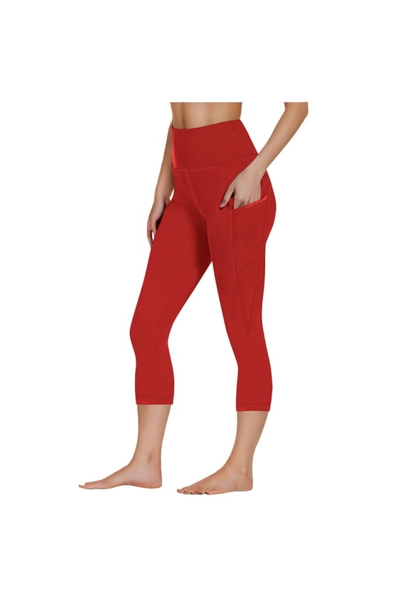 Womens 3D Anti Cellulite Leggings High Waist Compression Resistance Band Leggings Butt Lifting Tummy Control Yoga Pants Red S