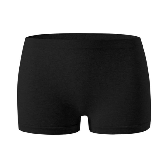 Lumtrix Womens Boyshort Underwear Cotton Mid Rise Shorts Briefs Full Coverage Stretch Panties Black XL
