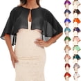 thumbnail image 1 of Lumtrix Womens Chiffon Shawl Wraps for Evening Dress Shoulder Wedding Cape Shrug Bolero Flapper Cover Up Formal Dressy Navy One Size, 1 of 3