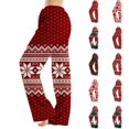 thumbnail image 1 of Lumtrix Womens Christmas Pajama Pants Loose Fit Funny Nordic Print Dressy Casual Drawstring Lounge Pants Watermelon Red XL, 1 of 6