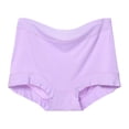 thumbnail image 1 of Lumtrix Womens Cotton Boy Shorts Underwear Full Coverage Soft Briefs High Waisted Panties For Lady Girls Purple 3XL, 1 of 2