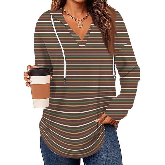 Lumtrix Womens Fashion Tops Hoodies for Women Pullover Oversized Sweatshirts Long SLeeve Shirts Loose Fit V Neck Fall Clothing Orange XXL