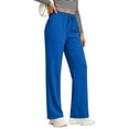 thumbnail image 1 of Lumtrix Womens Straight Leg Baggy Sweatpants | High Waisted Loose Fit Track Pants with Pockets, Soft Comfy, Casual Lounge & Travel Fall Winter Slacks Blue S, 1 of 7