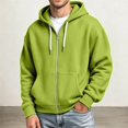 thumbnail image 1 of Lumtrix Zip Up Hoodie Men Long Sleeve Solid Color Plain Hooded Sweatshirts Casual Fall Spring Winter Track Jackets Green M, 1 of 5