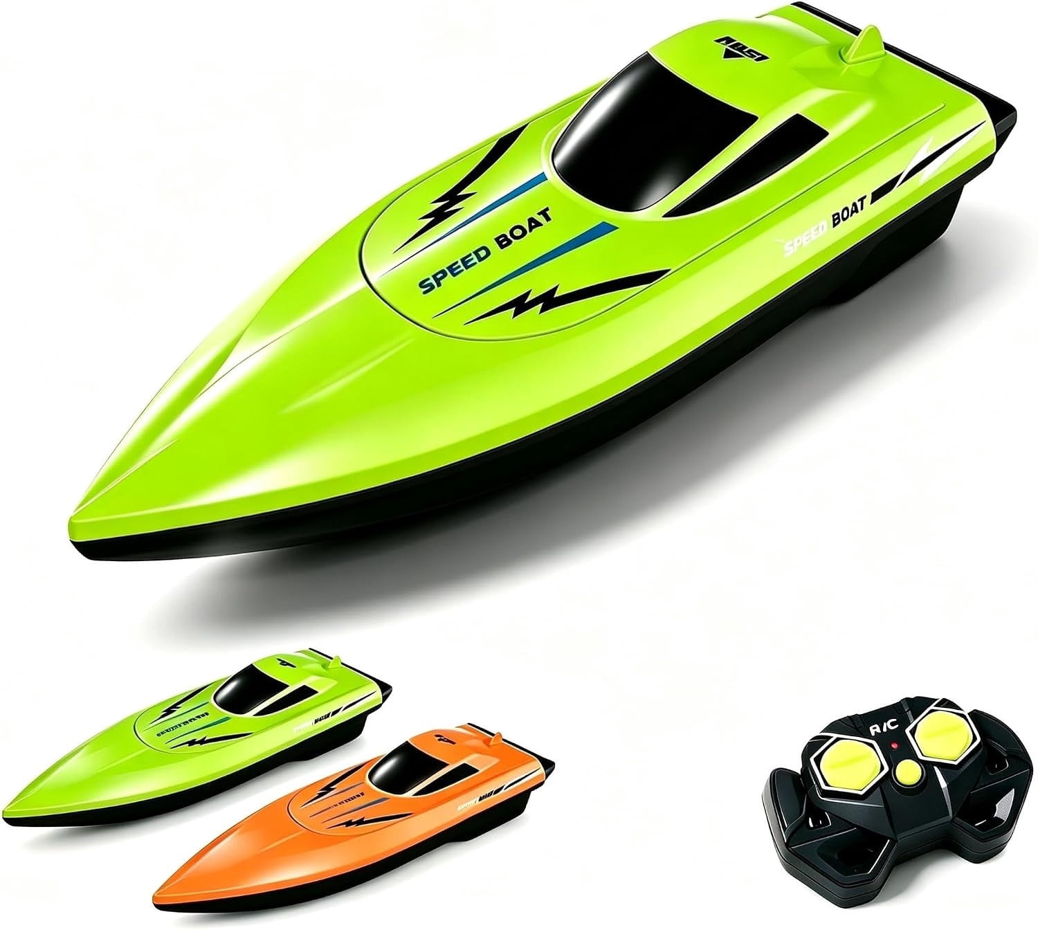 Speed Sign 75 Lumulena Remote Control Boat, 2.4GHz High Speed RC Speedboat with 360 ...